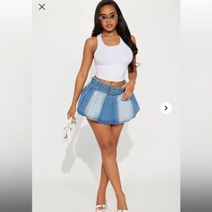 Blue Denim Mini Skirt